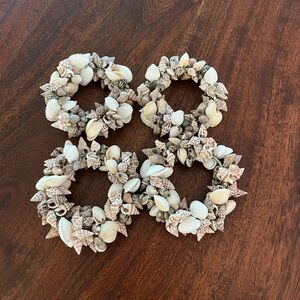 Set of four shell napkin rings - classic, understated, excellent condition
